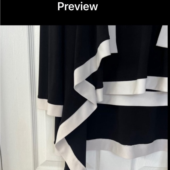 Joseph Ribkoff Asymmetric Cardigan with matching Sleeveless top - Picture 3 of 8